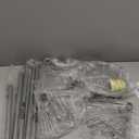 Zenna Home Tension Pole Shower Caddy Corner Organizer, Adjustable Standing Shower Caddy with 4 Baskets and Built in Towel Bar, Rust Resistant Bathroom Tension Rod Organizer, 60 to 97 Inch, Chrome