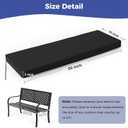 IPYNBAP Outdoor Bench Cushions for Outdoor Furniture, 59x18x3 Inch, Waterproof Bench Pillow, Fade Resistant Long Bench Seat Pads for Garden, Indoor, Porch Swing, Black
