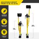 ToolPro Professional Grade Adjustable Drywall Stilts - for Drywall Installation, Painting, and More. Soft Strap Bands to Reduce Soreness and Smoother use (18-30 in., Magnesium)