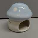 PENCK Cute Aquarium Mushroom House Betta Fish Tank Accessory Decor Mini Ceramic Fish Hideout Shrimp Cave Ornament (Blue)