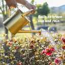 1 Gallon Watering Can for Plants, Watering Cans for Indoor&Outdoor Gardening, Galvanized Steel Watering Pot with Removable Spout, Metal Water Can with Ergonomic Movable Handle(Gold)