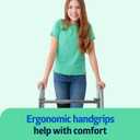 Medline Lightweight Junior/Lower Height Folding Walker with 5 Wheels
