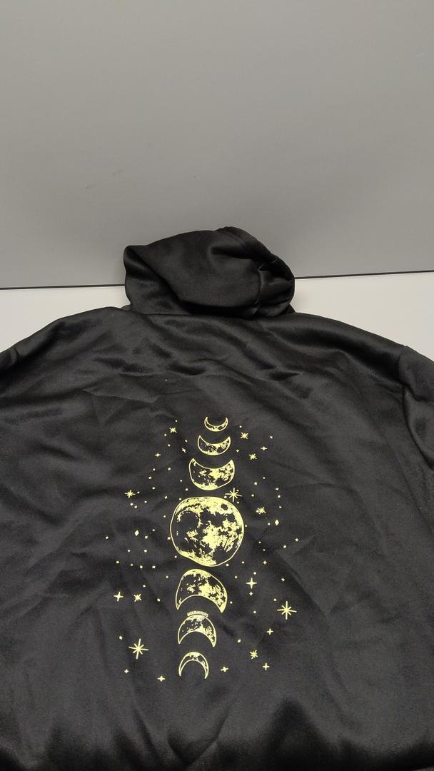 SOLY HUX Women's Graphic Hoodies Drawstring Long Sleeve Moon Print Sweatshirt Pullover Fall Tops, L