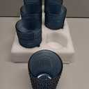 Highball Drinking Glasses, 15 Oz Vintage Style Hobnail Glass Drinking Glasses (Blue)