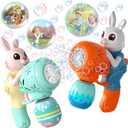 Bubble Gun for Kids 2 Pack Bubble Guns Kit for Toddlers Rabbit Bubble Machine Electric Bubble Toy Automatic Bubble Blower Bubble Maker for Outdoor Easter Gift for Kids