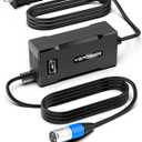 Ebike Charger 48V Lithium Battery Charger, 54.6V Output 4A Fast Electric Bike Charger, 3-Pin XLR Connector, Fan Cooled, Red/Green Indicator, Scooter Charger