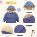 UNICOMIDEA Size 2-3T Winter Hooded Baby Jackets Funny Blue Warm Down Coat For Toddler Boy Girls Cool Long Sleeves Pockets Kids Outwear With Plush Inside 2nd Outerwear