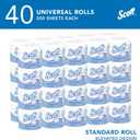 Scott Professional Standard Roll Toilet Paper, Bulk (48040), 2-Ply, Elevated Design, White, Individually Wrapped (40 Rolls of 550 Sheets, 22,000 Sheet Total)