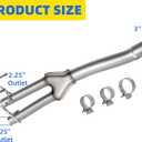 409 Stainless Steel Two Chamber Exhaust Muffler Kit, Direct Fit Muffler Exhaust 2009-2018 Ram 1500, 3''Inlet/2.25'' Dual Outlet (Y-body)