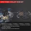 13Pcs Turbo Coolant Hose Kit Turbocharger Coolant Inlet & Return Hoses for Mini Cooper S R55 R56-R59 R60 R61 JCW Clubman 2011-2016, Replaces 11537600674 11539845352 11537565433 11537565432