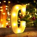 Light Up Letters C,LED Sign Marquee Letters 26 Alphabet for Party Birthday Name,Wedding,Christmas Decorations,Personalized Name Sign Letter for Centerpieces Table and Wall Décor