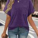 onlypuff Casual Womens Top Short Sleeve Summer Shirts Cute Tee Shirt Loose Tunic Top 2025 Fashion Trendy (XXL)