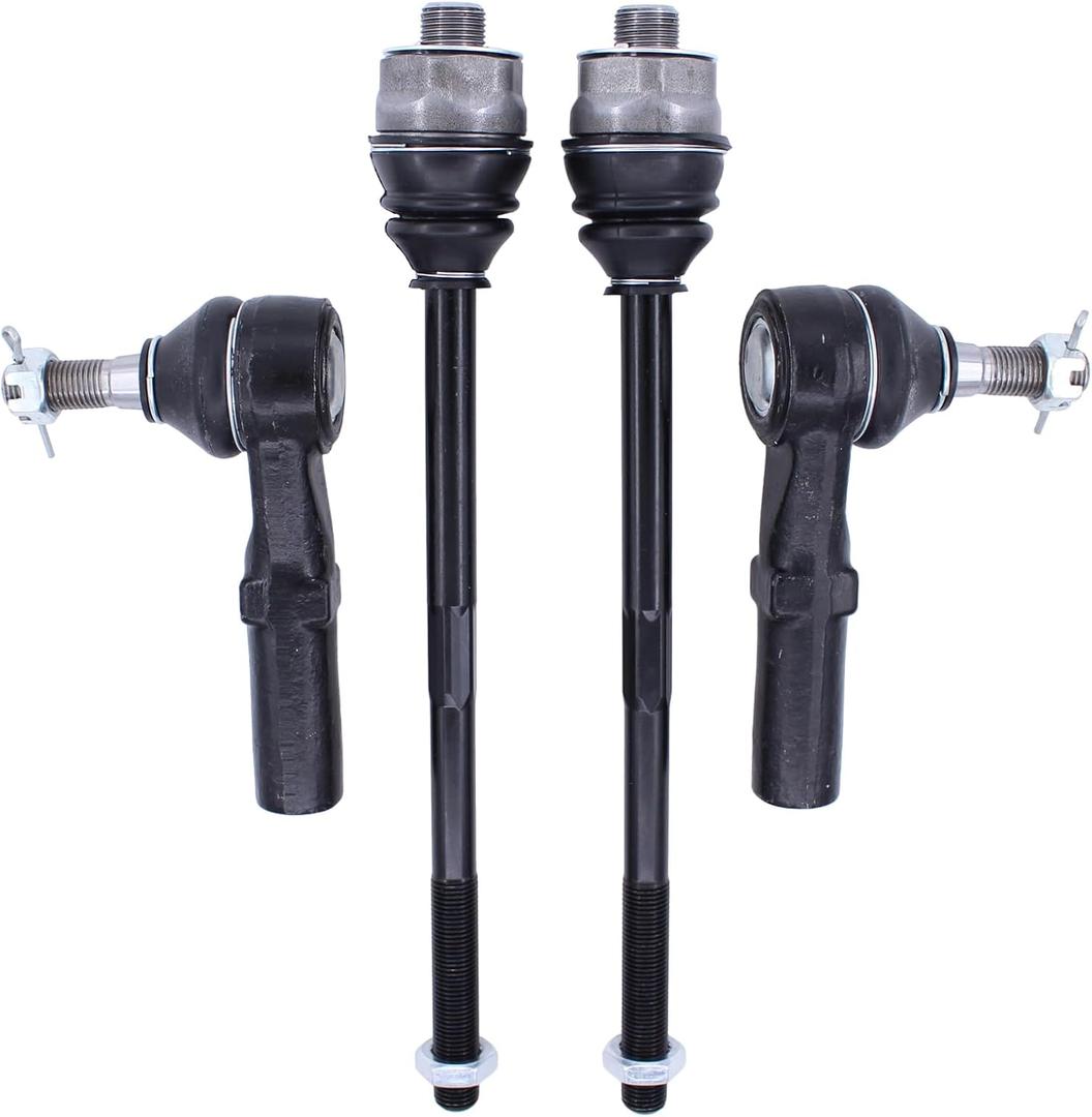 MOTOKU Front Driver and Passenger Side Inner and Outer Tie Rod Ends for Chevrolet Silverado 1500HD Silverado 2500HD 3500 Suburban 2500 Avalanche 2500 GMC 1500 HD 2500 3500HD Yukon XL 2500