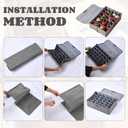2 Pcs Light Bulb Organizer Storage Box Ornament Storage with 30 Dividers Foldable Bulbs Organizer with Lid Sturdy PP Board Fits Various Standard Dustproof Fabric Case for Home Vbs (Grey)