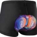 Bike Shorts Men Cycling Underwear MTB Liner 5D Padded Gel Mountain Bicycle Quick-Drying Shockproof Breathable (Black, XL)