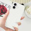 Hython for iPhone 17 Case Cute Polka Dot Aesthetic Design Simple Cover 6.3", Thin Slim Anti-Scratch Soft TPU Bumper Shockproof Rubber Protective Phone Cases for Women Girls Girly Boys, White