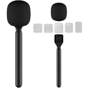 DJI Mic Holder Microphone Stand Handheld Interview Mic Holder for RODE & DJI Wireless GO,Compatible with Lavalier Rigs, Flag Stations, Vlogging, Podcasts, Reporting (Model TP20) (1)