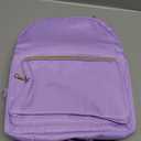 Cunno 1 Piece Nylon Backpack Kids School Backpack for Toddler Girls Boys Plain Waterproof Preppy Bookbags Travel for Student (Purple)
