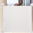 Retractable Outdoor Simple Mesh Safety Baby Gate Wall Mounted For Door And Stairs 33" White