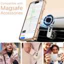 DOMAVER Desert Titanium for iPhone 16 Pro Max Case Glitter with 2X Screen Protector [Fit for MagSafe] Cute Girly Bling Diamond Phone Case Built-in Camera Lens Protector, Military Protection Cover