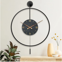 Large Modern Wall Clock,Wall Clocks for Living Room Decor,Classical Silent Metal Minimalist Walnut Dial,Big Decorative Farmhouse Pendulum Wall Clock With Walnut Pointers for Office,Dining Room