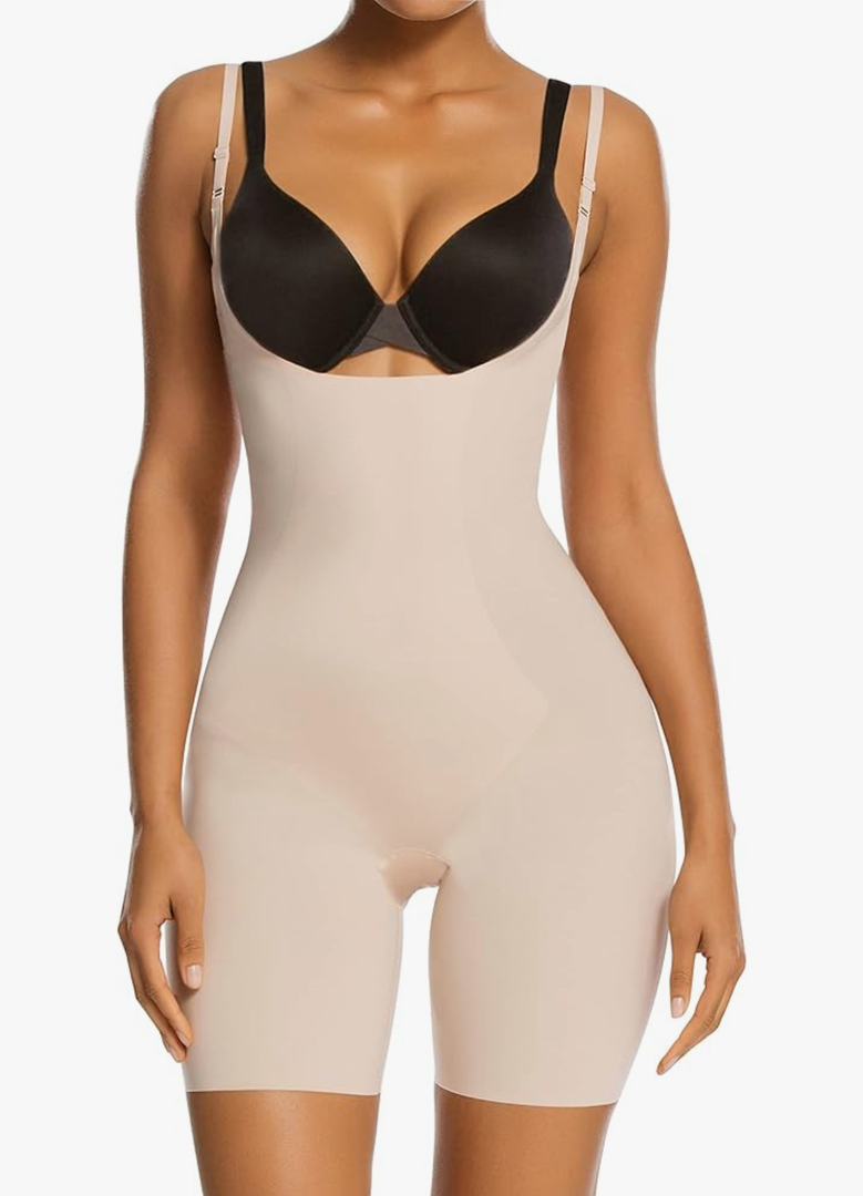 SHAPERX Shapewear for Women Tummy Control Open Bust Thigh Slimmer Body Shaper
L/XL