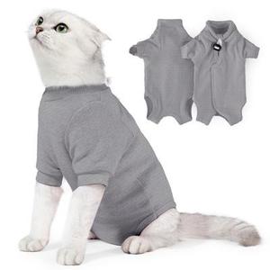 Harikaji
Cat Recovery Suit, After Surgery Wear for Abdominal Wounds Spay, Pet Cat Weaning Shedding Suit Onesie Jumpsuit Gray L
