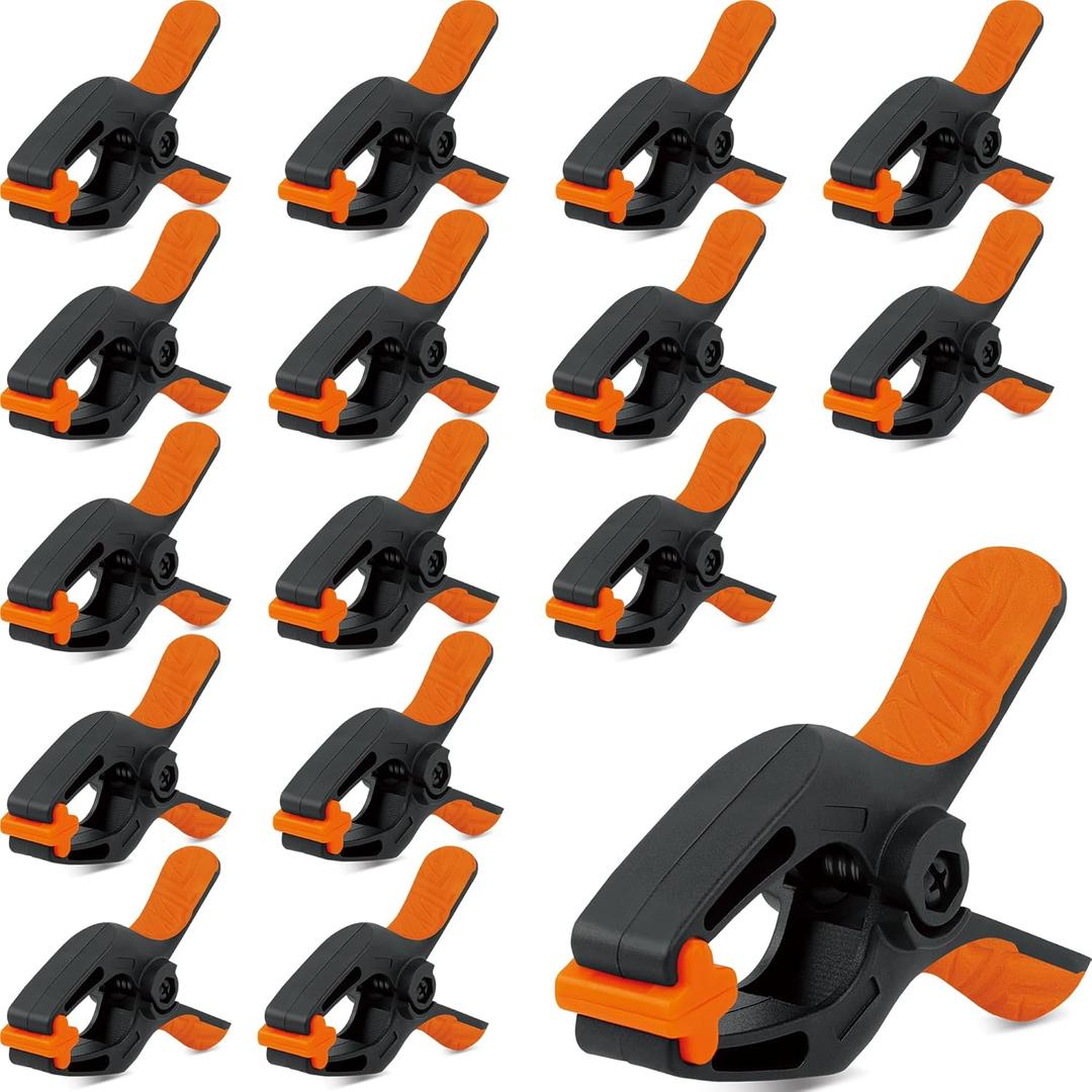 HORUSDY 16-Pack Spring Clamps Heavy Duty, 3-inch Mini Clamps for Crafts with 1-5/8 Inch Jaw Opening for DIY, Gluing, Clamping and Securing