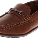 French Toast Kids Oxford Loafer Dress Shoes for Boys - Faux Leather Slipon Boat Shoe - Tan (Size 1 Big Kid)