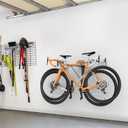 WALMANN Wall Mounted Horizontal Bike Rack, Foldable Space Saving Bicycle Storage Solution for 2 Bikes, Indoor Bike Storage for Garage