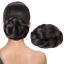 Angoily Braid Hair Bun Extension Claw in Hairpiece Synthetic Hair Chignon for Women Girls Party Wedding Accessories