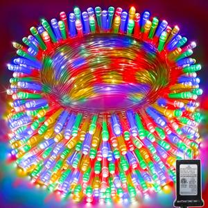 328 FT Christmas Light 1000 LED Xmas Lights Outdoor Christams String Lights Waterproof 8 Modes & Timer, Fairy Lights Plug in for Weeding, Patio, Party, Holiday,Christmas Decor (Multicolor)