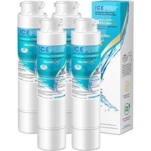 ICEPURE Alkaline RWF5800A-AL Refrigerator Water Filter Replacement for Frigidaire EPTWFU01, EWF02, Pure Source Ultra II, PureSource Ultra 2, GP006, BO022, MR022, SCWFTCTO, 4562222, Enhances PH, 4Pack