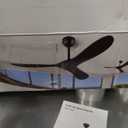 52" Ceiling Fan with Remote Control No Lights,Modern Reversible DC Motor Indoor Outdoor 3 Blades Ceiling Fans for Patio Bedroom Living Room(Black)