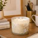Vanilla Coconut Buttercream Candle, 14.5oz Large 3-Wick Soy Scented Candles for Home, Vanilla Cupcake Candle, Long Lasting Aromatherapy Candle, Gift for Mom Women