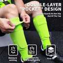 LPONJAR Soccer Shin Guards for Kids Youth Adults - Shin Pads and Sleeves with Optimized Insert Pocket for Boys Girls Men Women for Football Games - Protective Soccer Equipment