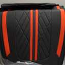 OASIS AUTO Car Seat Covers Premium Waterproof Faux Leather Cushion Universal Accessories Fit SUV Truck Sedan Automotive Vehicle Auto Interior Protector Full Set (Black&Red)