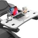 Treadmill Desk Attachment with Large Laptop Platform, Universal Ergonomic Workstation for Laptops/Tablets, Fits Treadmill Handlebars Up to 36 Inches, White