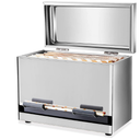 Stainless Steel Straw Dispenser Holder with Lid for Countertop, Pencil Dispenser/Pen Holder for Classroom Home Restaurant for Bulk Pencils Storage, Drinking Straw Holder For Storage Unwrapped Straws