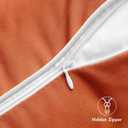 MIULEE Pack of 2 Outdoor Waterproof Pillow Covers Decorative Farmhouse Throw Pillow Covers Square Solid Color Couch Pillow Covers for Patio Tent Bed Sofa Living Room 18x18 Inch Burnt Orange
