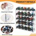 25 Monster Trucks Display Case for 1:64 Scale Monster Trucks, 5-Tier Clear Monster Truck Storage Organizer, Wall Mount Display Shelf Holds 25 Trucks, Toy Car Display Case for Collectors & Kids