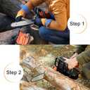 HARFINGTON 6pcs Chainsaw File, 11/64"(4.5mm) Round Sharpening Hand Files Tool with Spiral Cut for Chain Chainsaw Sharpening, Grinding