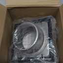 Gisafai 4'' Dryer Vent Cover Outside Walls External Extractor Fan Exhaust Vent Cap Stainless Steel Hood Cushioned Non Return Flap with Sealing Gasket Grille Screen(Silver)