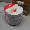 Sliner 200 Pieces Christmas Disposable Plates Santa Paper Plates Christmas Paper Plates, Red and White Party Plates Disposable Plates Serve 200 Guests for Christmas Party Supplies Tableware