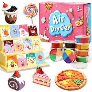 CAMIRUS Air Dry Clay Kit, 12PCS DIY Modeling Magic Clay Toys for Kids Valentine Easter Party Favors Classroom School Prize Rewards Gifts Exchange