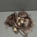 Fenghuangwu Curtain Tiebacks Handmade Elegant Curtain Tie Backs Holdbacks with Tassel for Home Office Decor 2 Pack - Beige