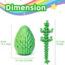 4 Pack 3D Printed Dragon in Egg - Mini 3D Eggs with Articulated Crystal Dragon Inside, Cute Fidget Toy, Birthday Gift, Desk Pet Figure, Easter Basket Essentials (4A1)