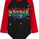 Stranger Things Girls Swimming Costume Summer Holiday Essentials Long Sleeve Childrens Swimwear 9-10Years