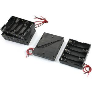 5Pcs Plastic 5 x 1.5V AA Battery Container Box Holder w 15cm Cable(5Pcs Kunststoff 5 x 1.5V AA Batterie-Behlter-Kastenhalter w 15cm Kabel