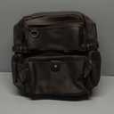 Leather Backpack for Men 15.6" Laptop Backpack 100% Madagascar top-Grain Leather Backpack Dark Brown Large Size